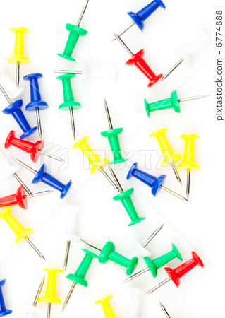 Close up of large group of multi coloured pushpins Close up of large group of multi coloured pushpins 6774888
