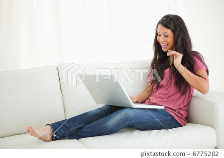 Latino student on a video chat Latino student on a video chat 6775282