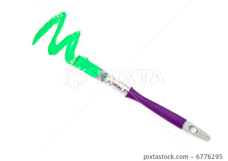 Green zig zag of painting Green zig zag of painting 6776295