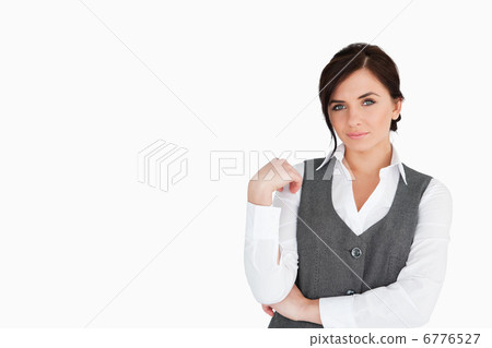 Brunette in suit looking at camera 6776527