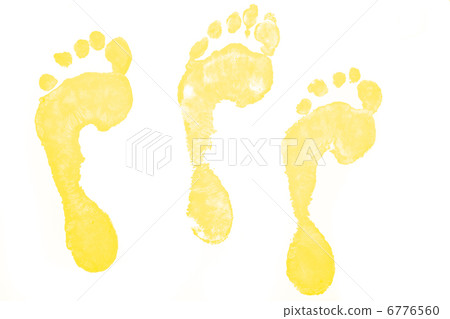 Three yellow footprints Three yellow footprints 6776560