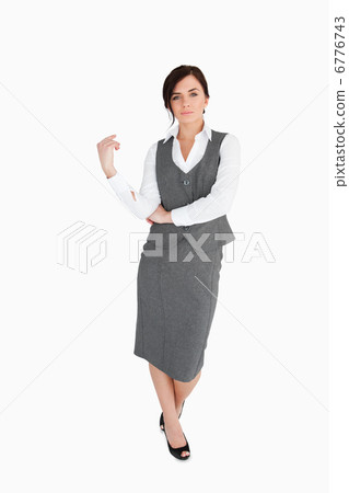 Beautiful brunette in suit 6776743