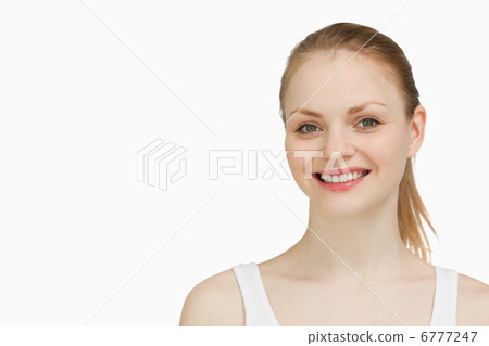 Smiling blonde-haired woman Smiling blonde-haired woman 6777247