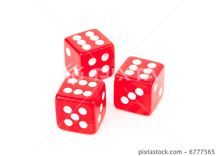Three red dices Three red dices 6777565