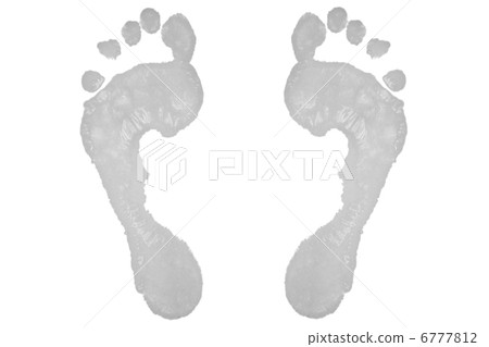 Two grey footprints 6777812