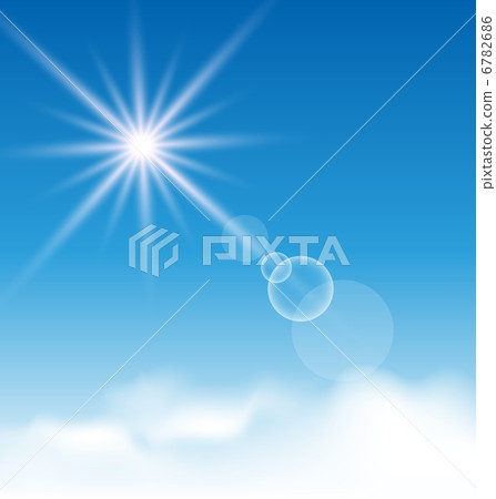 Blue sky with sunlight and clouds Blue sky with sunlight and clouds 6782686