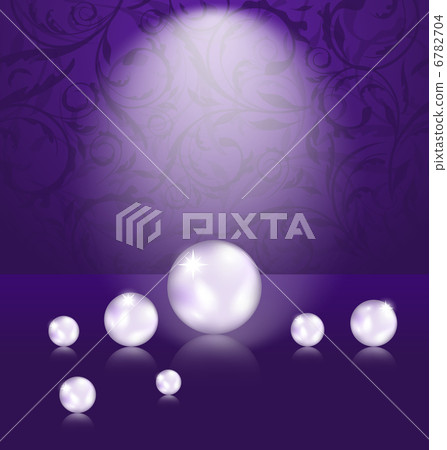 Luxury dark background with pearl reflect 6782704