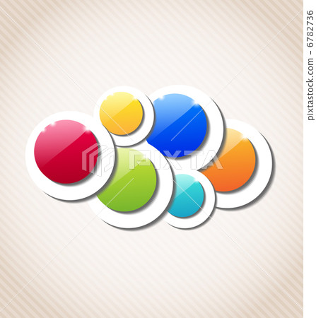 Abstract background with set of multicolor circle 6782736