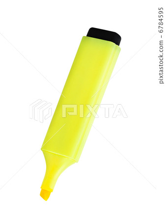 Yellow highlighter isolated on white background Yellow highlighter isolated on white background 6784595