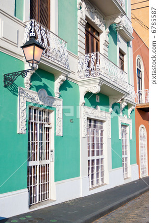 Spanish style buildings in Old San Juan, Puerto Rico 6785587