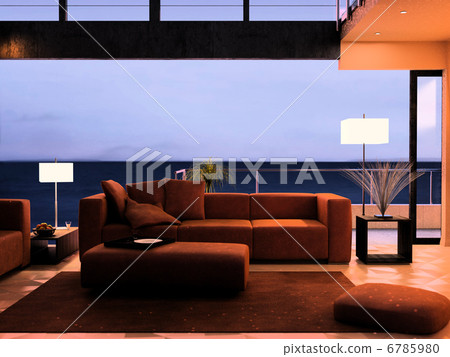 晚上的客廳 6785980