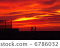 日落和垂釣者 6786032