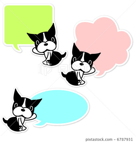 波士頓梗犬和氣球 6787931