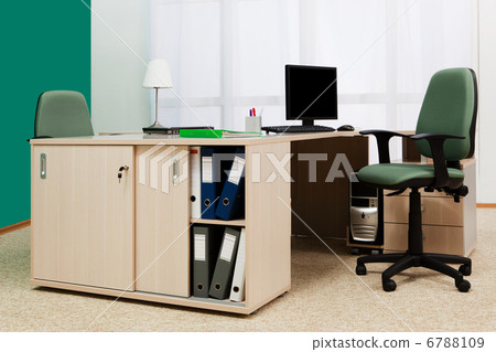 computer on a desk computer on a desk 6788109