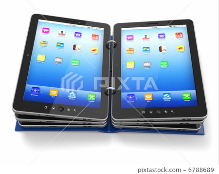 Opened book or folder from tablet pc 6788689
