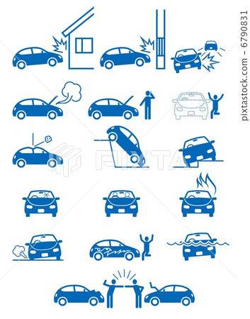 車禍，財產損壞，故障等的故障的象形圖 6790831