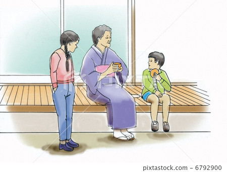 邊緣grandmotherside三代陽光家庭女性 邊緣grandmotherside三代陽光家庭女性 6792900