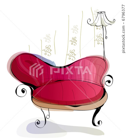 Couch and lamp Couch and lamp 6796377