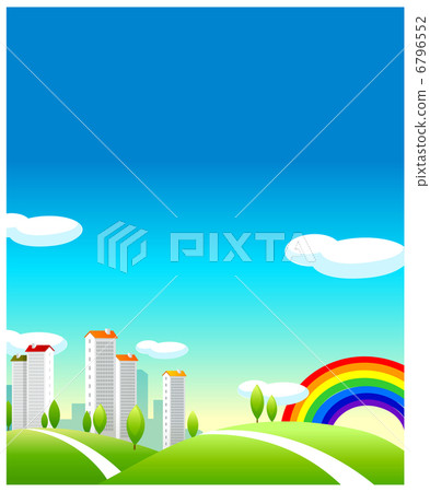 Green Landscape And buildings Green Landscape And buildings 6796552