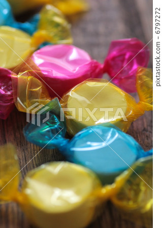 Ramune candy wrapped in colorful film 6797272