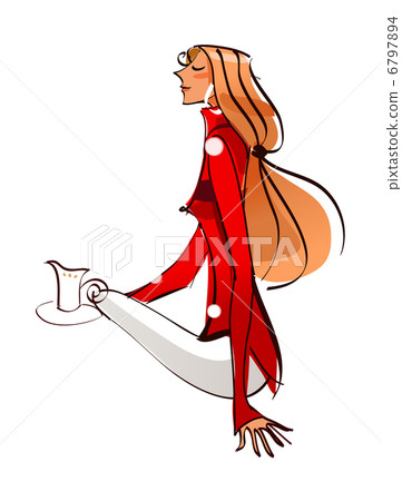 side view of woman sitting side view of woman sitting 6797894