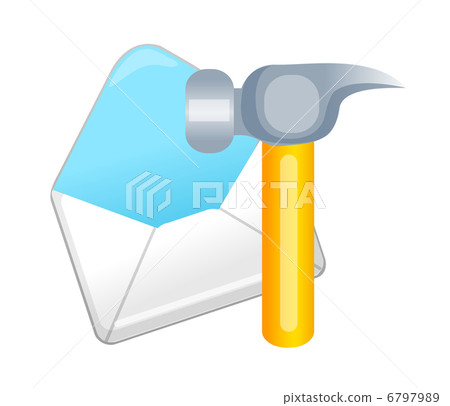 vector icon mail and hammer vector icon mail and hammer 6797989