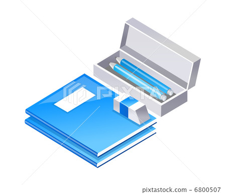 vector icon note and pencil case 6800507