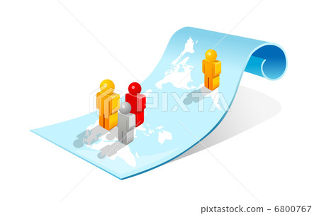vector icon map and human - Stock Illustration [6800767] - PIXTA