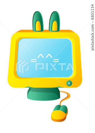 Vector icon computer monitor Vector icon computer monitor 6801134