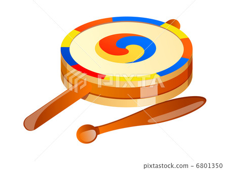 vector icon drum and drumstick 6801350