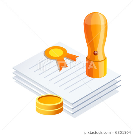 vector icon paper and stamp vector icon paper and stamp 6801504