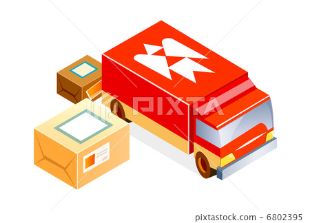 post office car and package 6802395