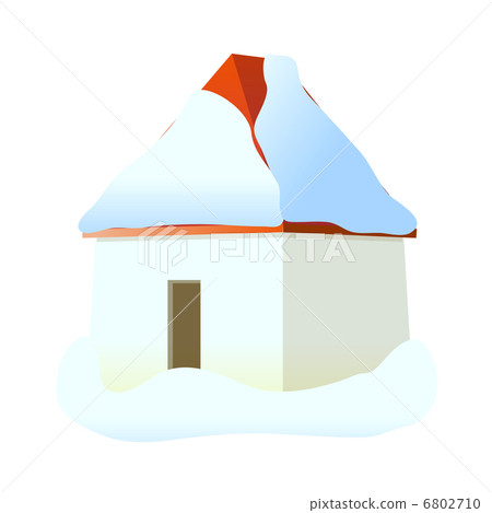 vector icon house in the snow - Stock Illustration [6802710] - PIXTA
