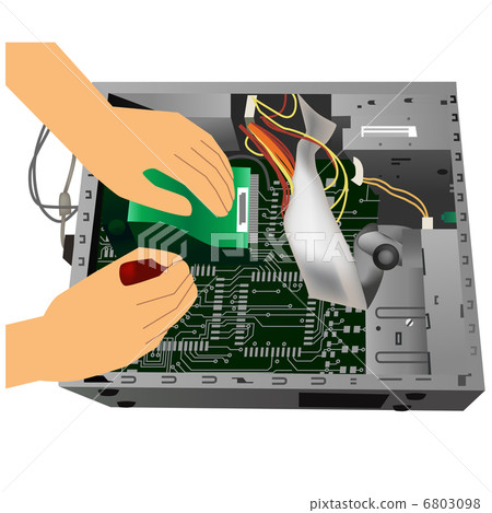 Personal computer repair - Stock Illustration [6803098] - PIXTA
