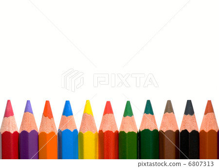color pencils over white background 6807313