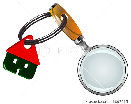 house and magnifying glass house and magnifying glass 6807665