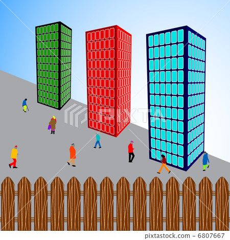 office buildings yard and fence office buildings yard and fence 6807667