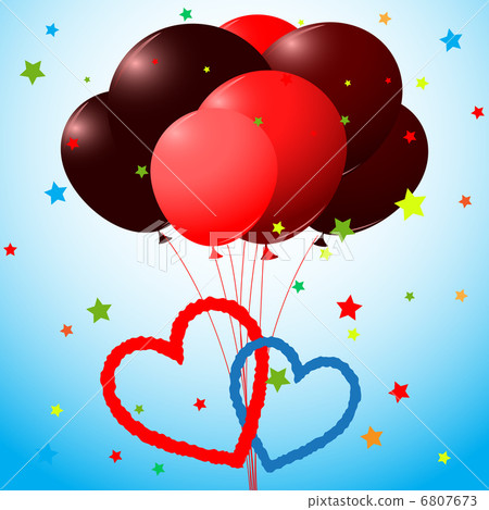 balloons and hearts card balloons and hearts card 6807673