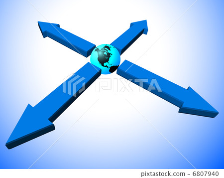 world globe with arrows 6807940