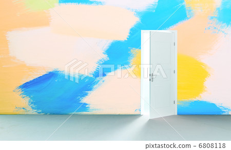 Open door in a empty room Open door in a empty room 6808118
