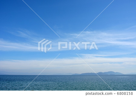 Landscape of Lake Biwa Lake West and Distant Vicinity of Okinawa Island 6808158