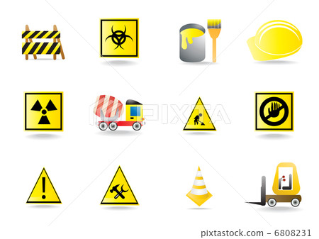 Set of under construction icons, vector illustration  6808231
