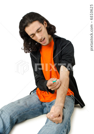 Drug addict during injection Drug addict during injection 6810625