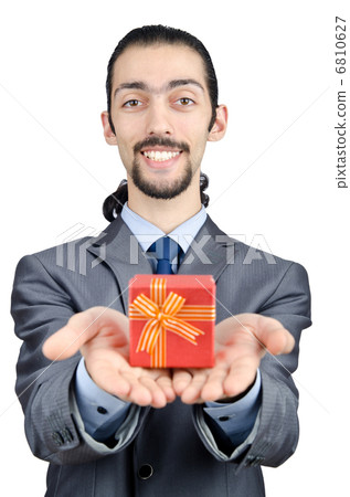 Businessman in christmas celebration concept Businessman in christmas celebration concept 6810627