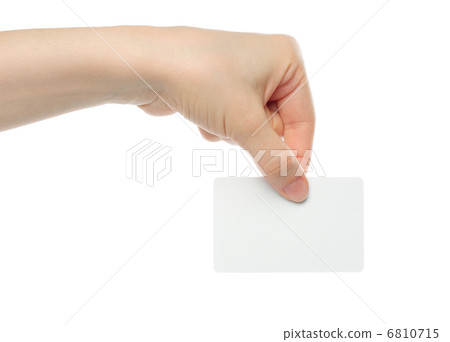 Hand holds business card 6810715