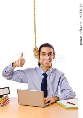 Businessman with thoughts of suicide Businessman with thoughts of suicide 6811052