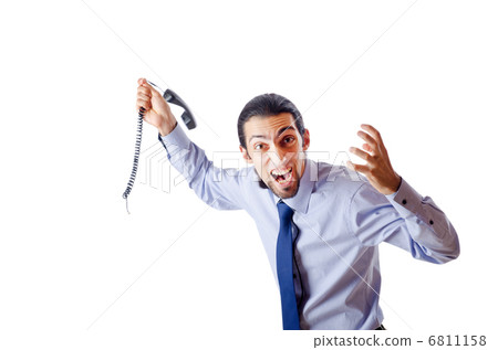 Angry businessman on the phone Angry businessman on the phone 6811158
