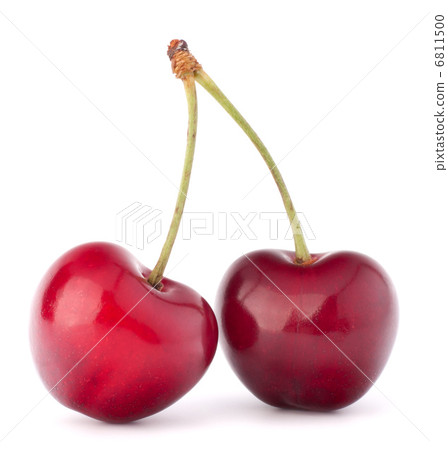 Two heart shaped cherry berries 6811500