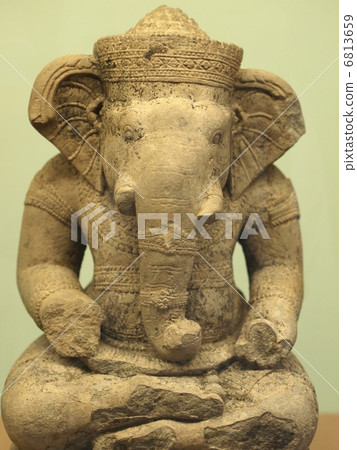 A statue of Ganesha excavated from the Thai Muamu Temple A statue of Ganesha excavated from the Thai Muamu Temple 6813659