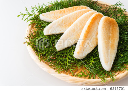 Bamboo grass and Japanese cypress leaves - Bamboo grass (white back) 6815701